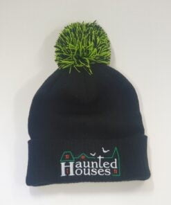 Haunted Houses Bobble Hat Black/Green
