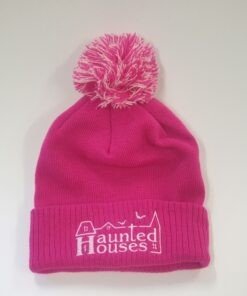 Haunted Houses Pink Bobble Hat
